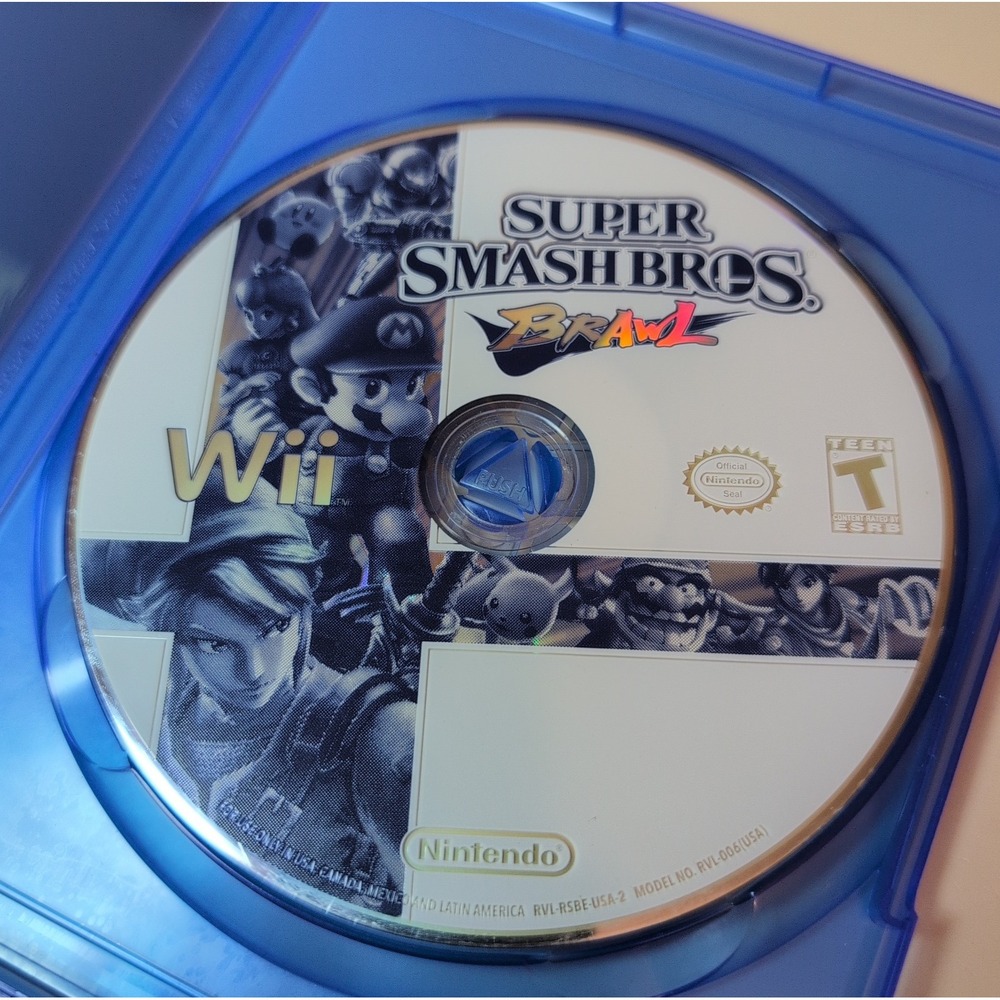 Super Smash Bros. Brawl Nintendo Wii 2008 Video Game Disc Only Tested RVL-RSBE